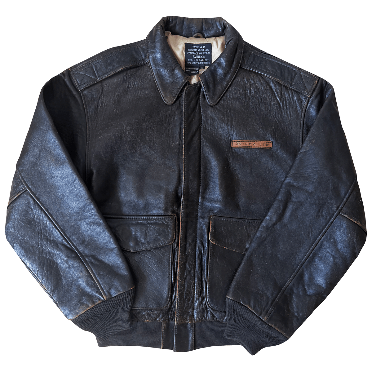 Avirex 'Visibility Perfect' 1988 A2 Leather Flight Jacket - S /M | S / M, Red
