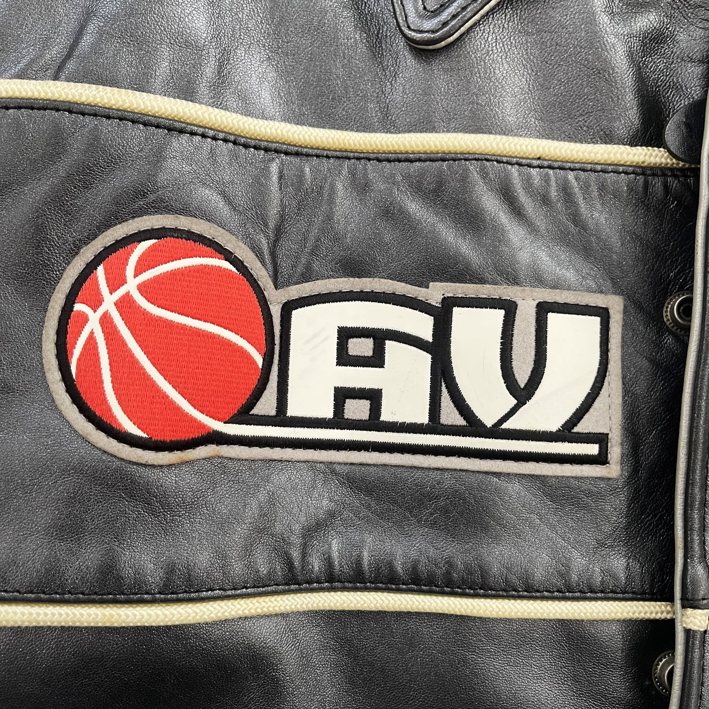 Avirex New York Basketball Leather Varsity Jacket - M