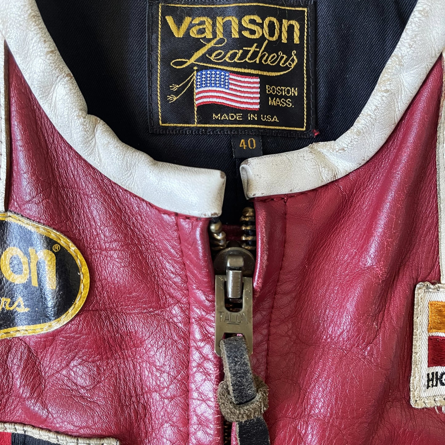 Vanson Leathers One Star Motorcycle Racer Jacket - S