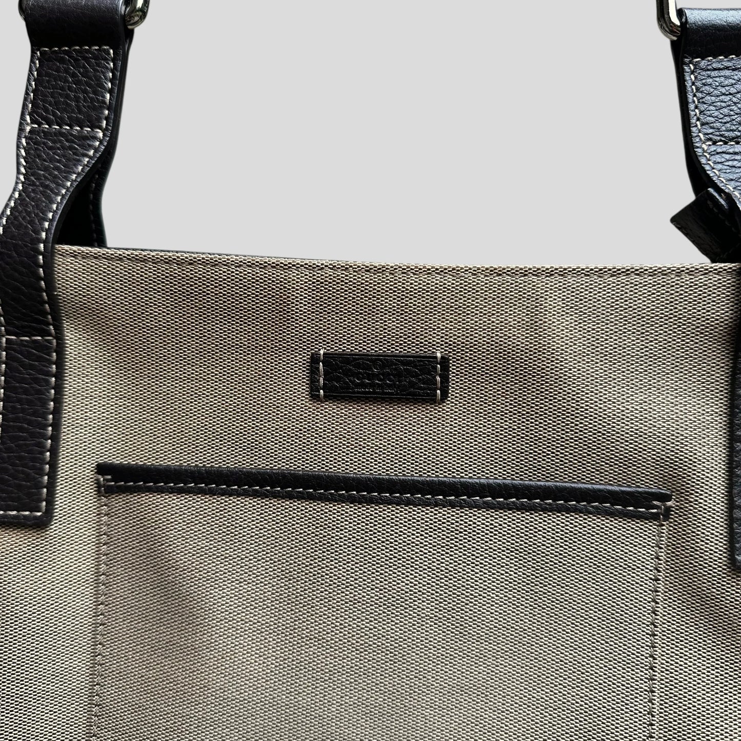 Gucci 00’s Canvas + Leather Crossbody Logo Bag