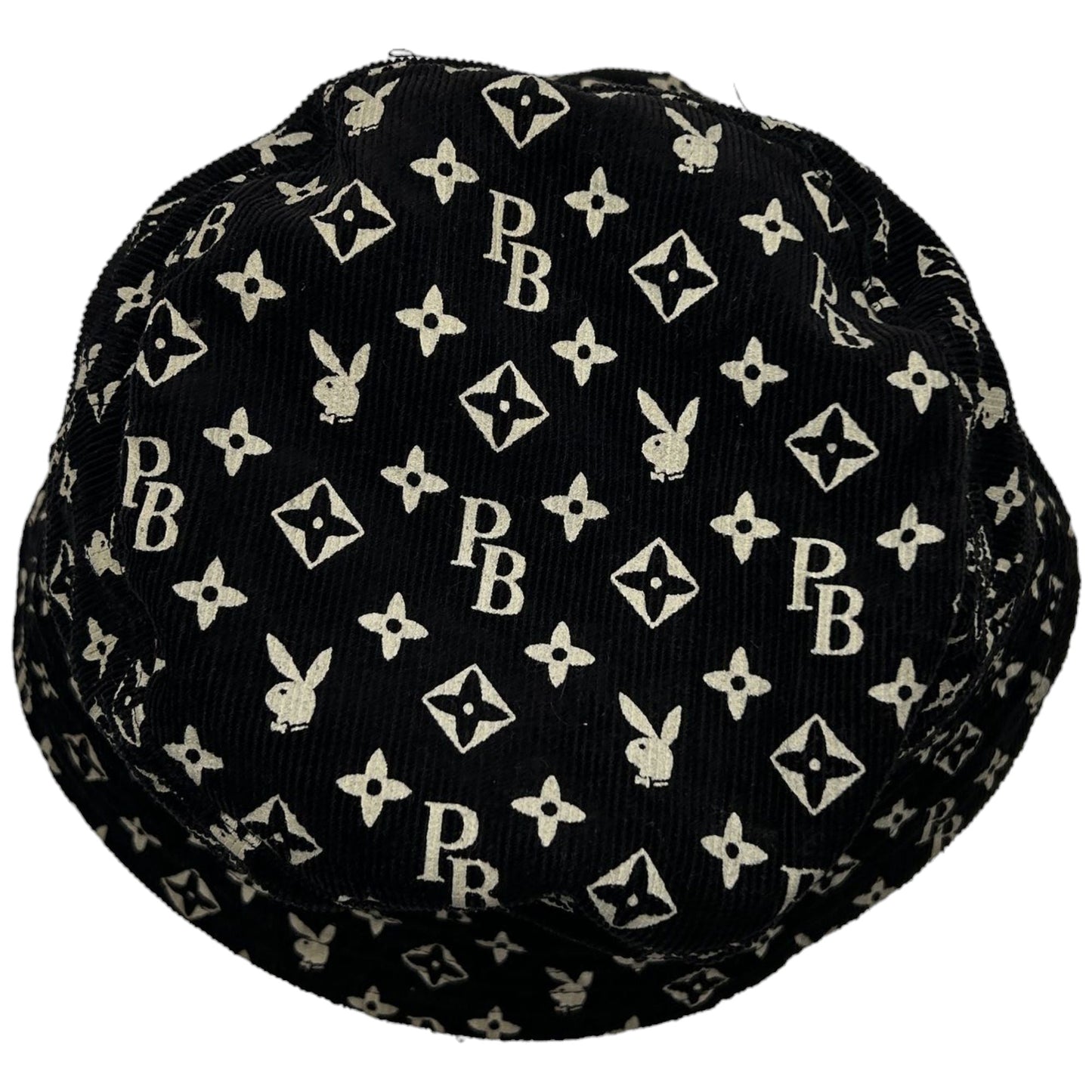 Vintage Playboy Monogram Corduroy Monogram Bucket Hat