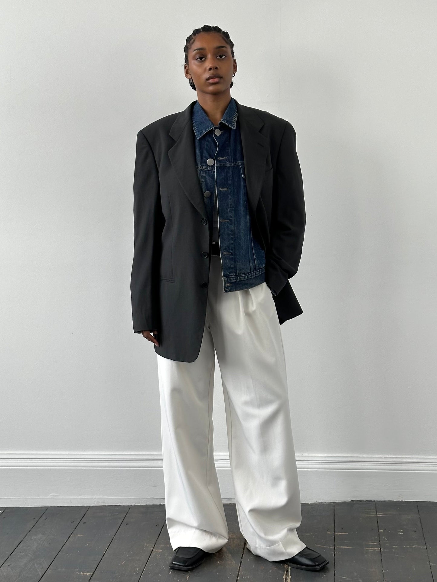 Giorgio Armani Le Collezioni 1990s Wool Single Breasted Blazer – XL