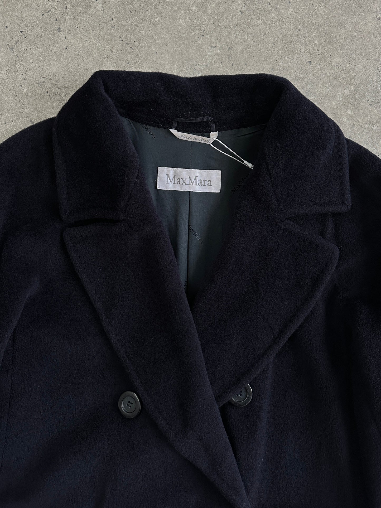 Max Mara Wool Cashmere Double Breasted A-Line Coat - L