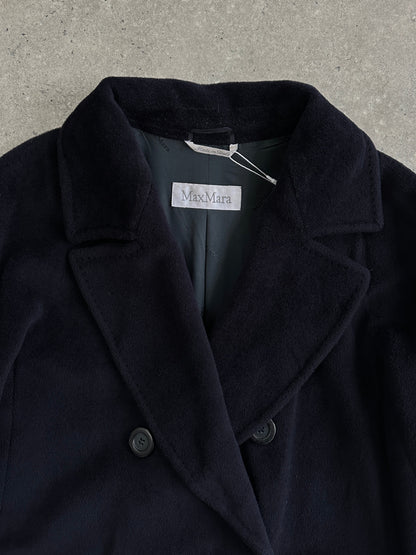 Max Mara Wool Cashmere Double Breasted A-Line Coat - L