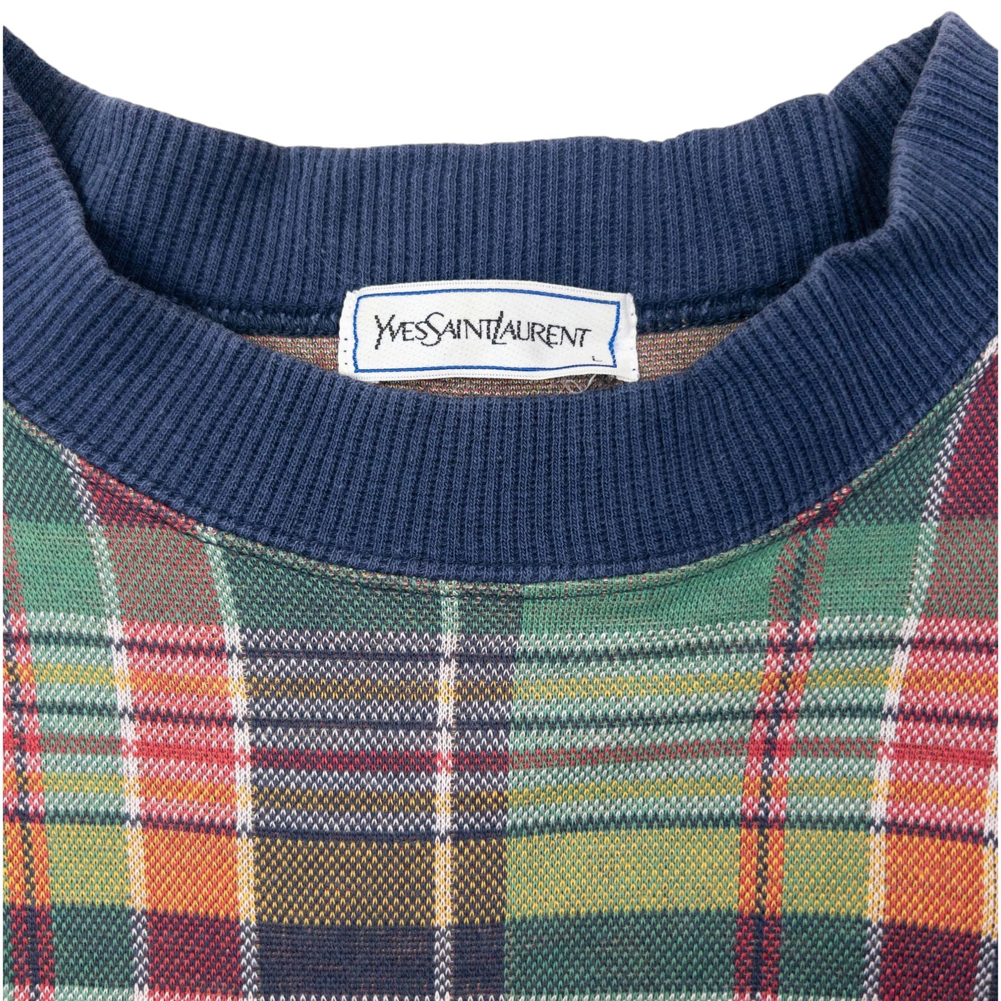 Vintage 80s YSL Yves Saint Laurent Checkered Jumper Size S | Small, Red