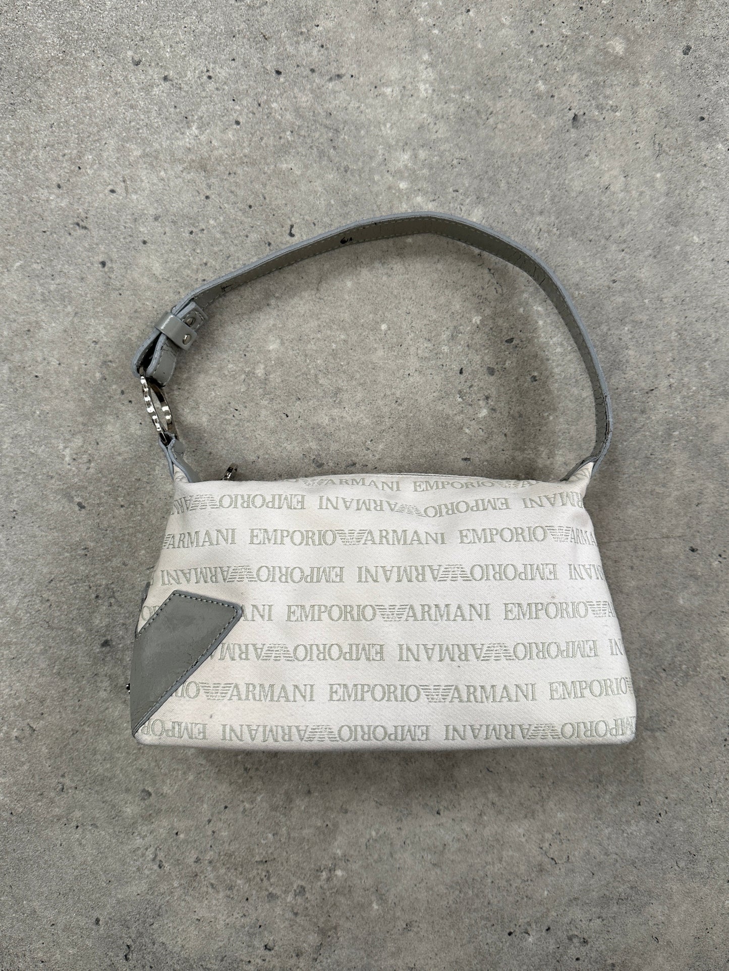 Emporio Armani 2000s Monogram Baguette Shoulder Bag