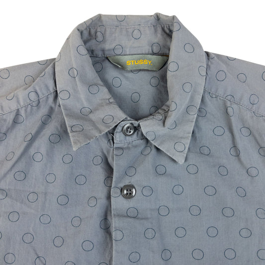 Vintage Stussy Polka Dot Short Sleeve Button Up Shirt Size M | Medium, Multicoloured