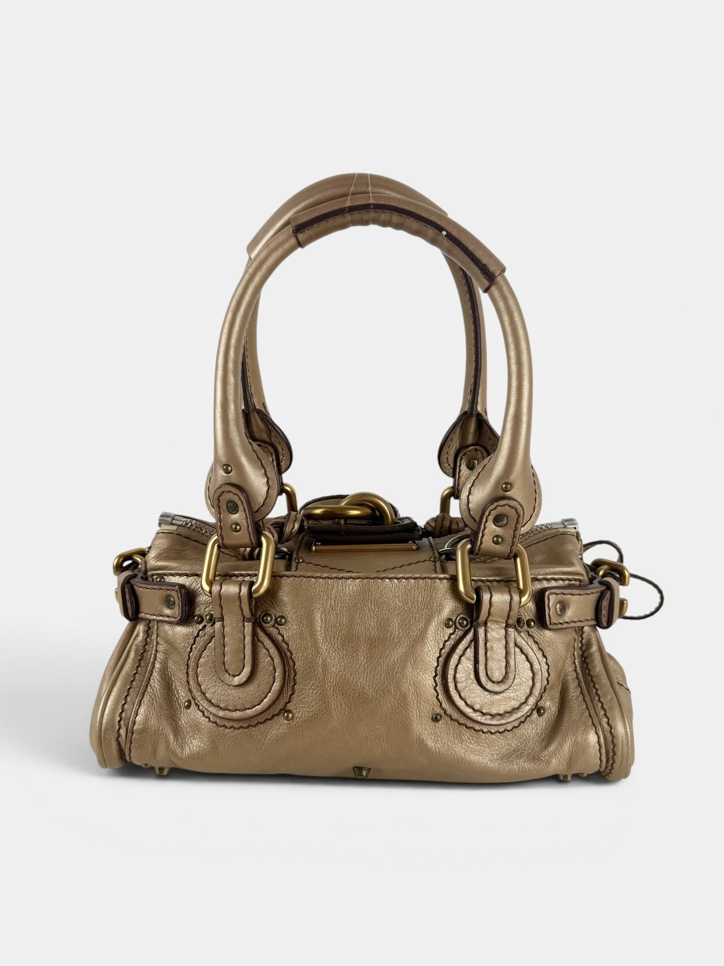 2007 Chloe Paddington Gold Leather GHW Mini Handbag | O/S, Multicoloured