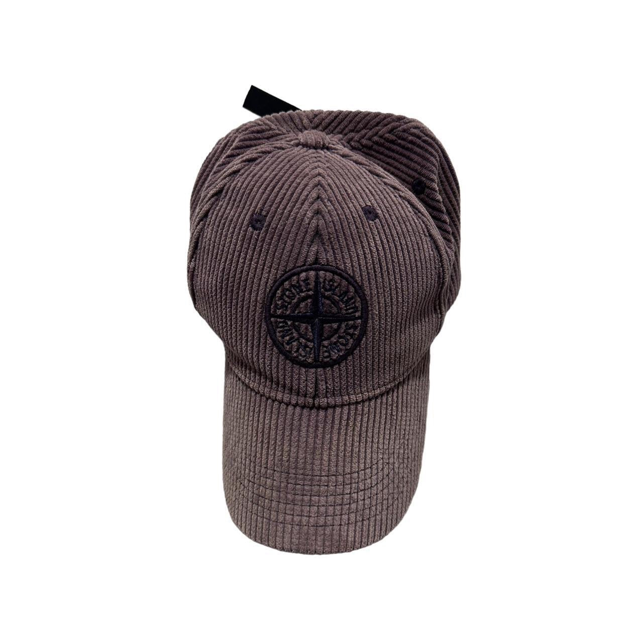 Stone Island Corduroy Compass Logo Hat