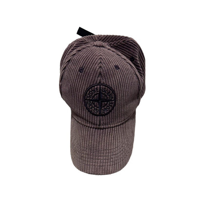 Stone Island Corduroy Compass Logo Hat