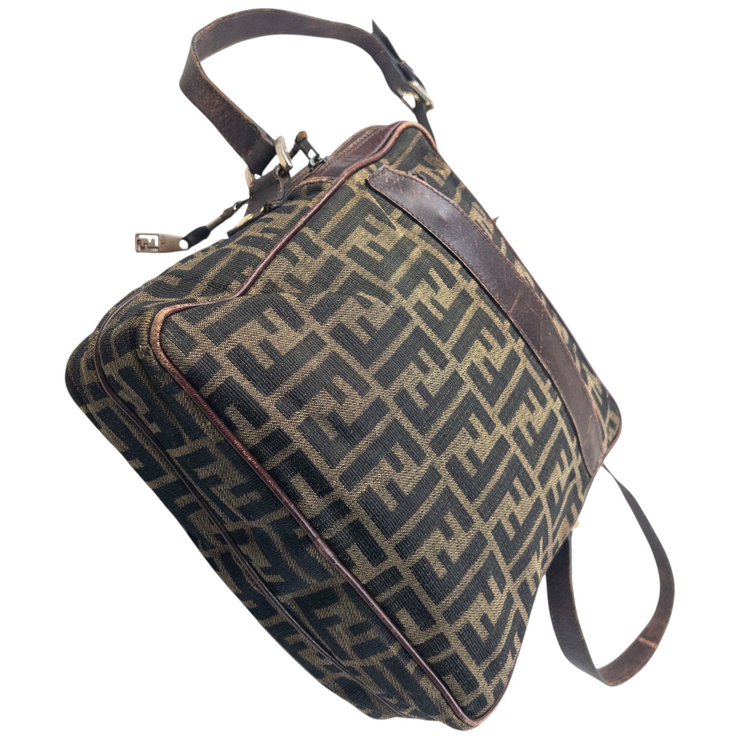 Vintage 90s Fendi Monogram Crossbody Bag | O/S, Brown