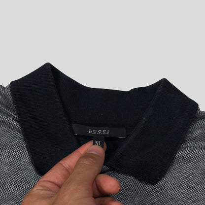 Gucci 2011 Cross Monogram Web Stripe Polo Shirt - L | Default Title, Grey