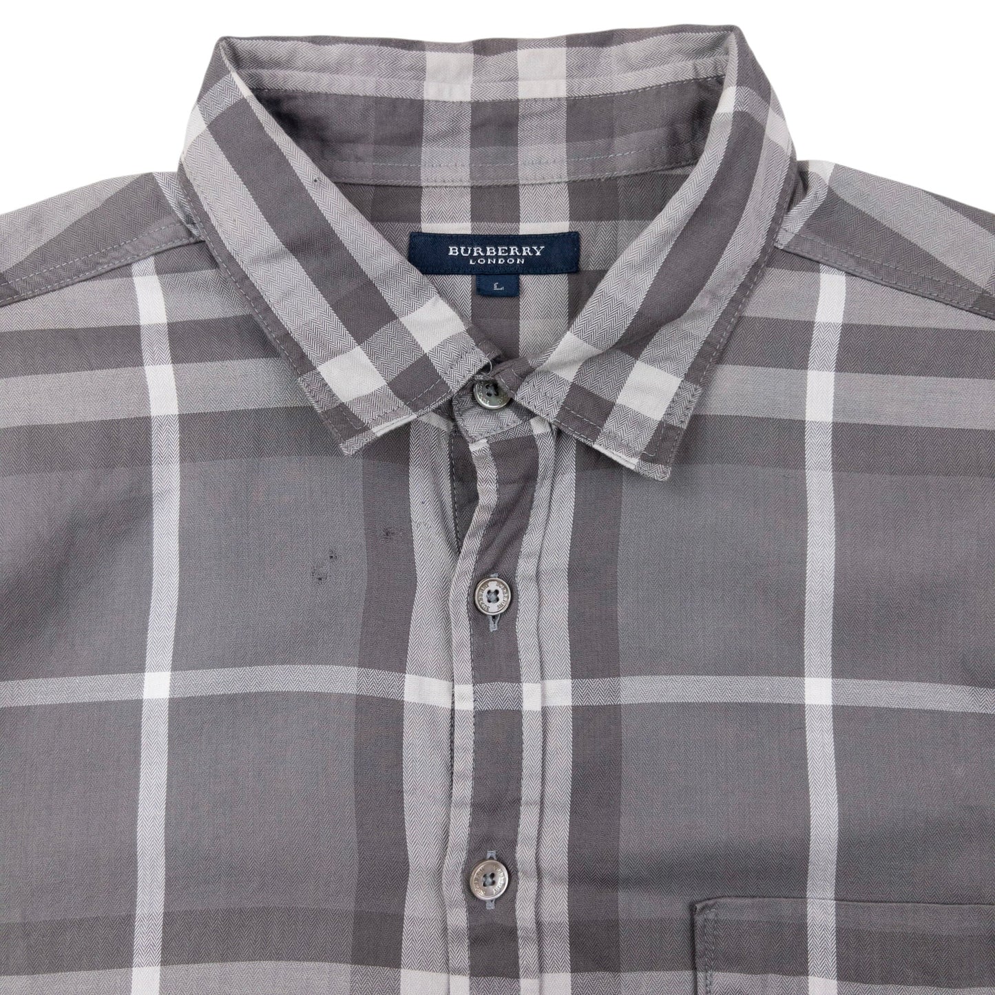 Vintage Burberry Nova Check Long Sleeve Button Up Shirt Size M