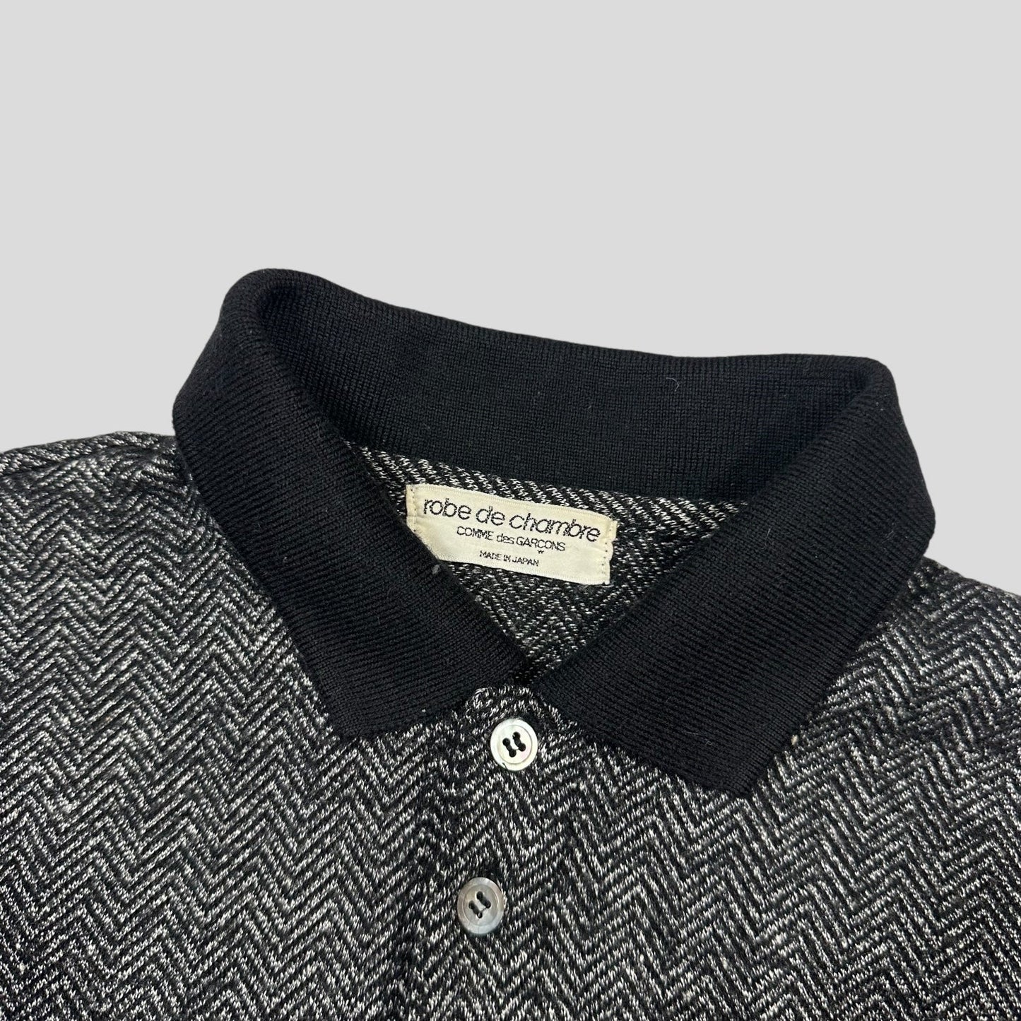 CDG 80’s Robe de Chambre Herringone Collared Knit - S