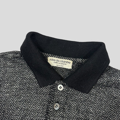 CDG 80’s Robe de Chambre Herringone Collared Knit - S
