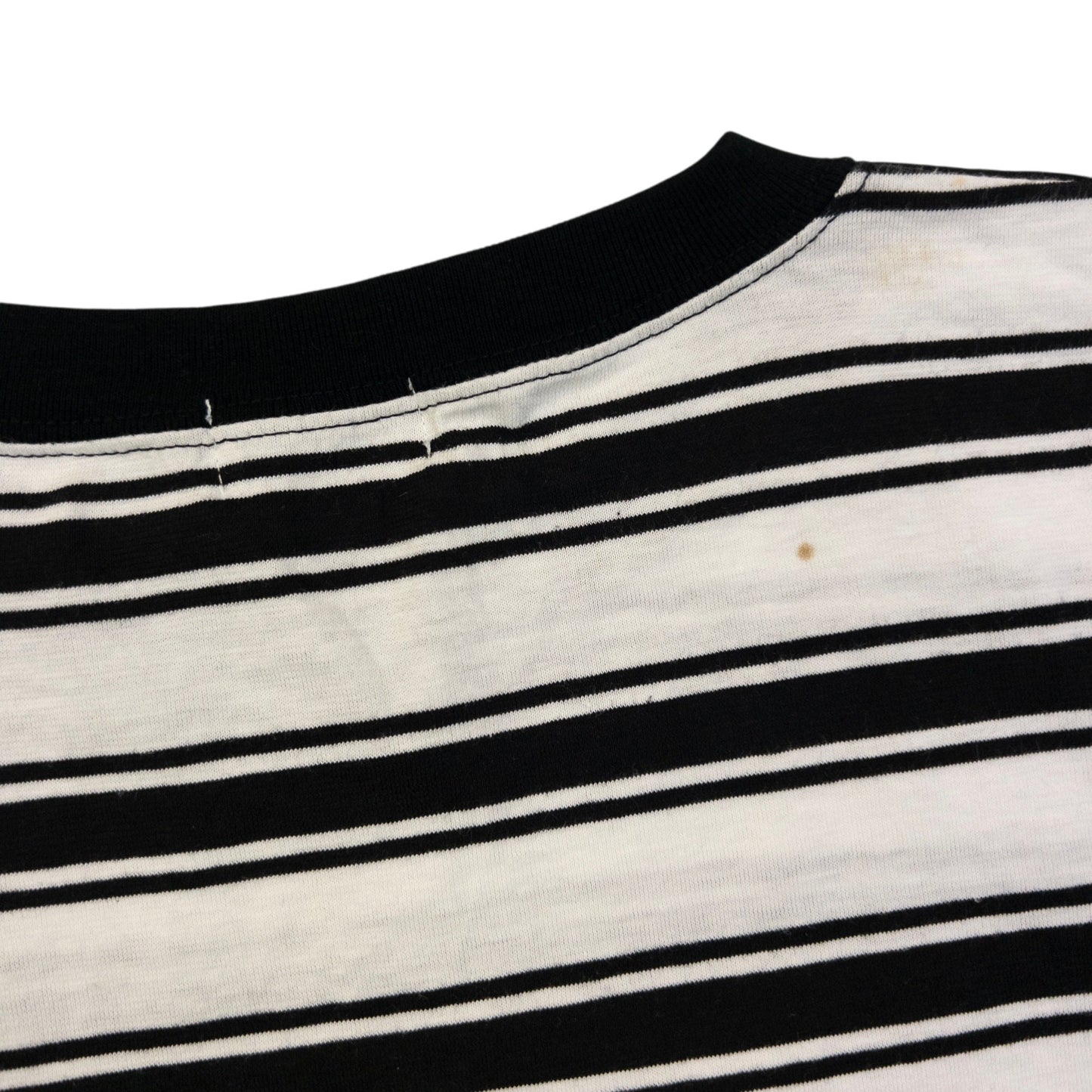 Vintage 80s YSL Yves Saint Laurent Striped T Shirt Size S | Small, Black