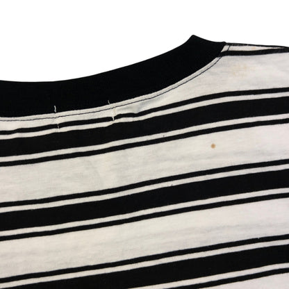 Vintage 80s YSL Yves Saint Laurent Striped T Shirt Size S | Small, Black