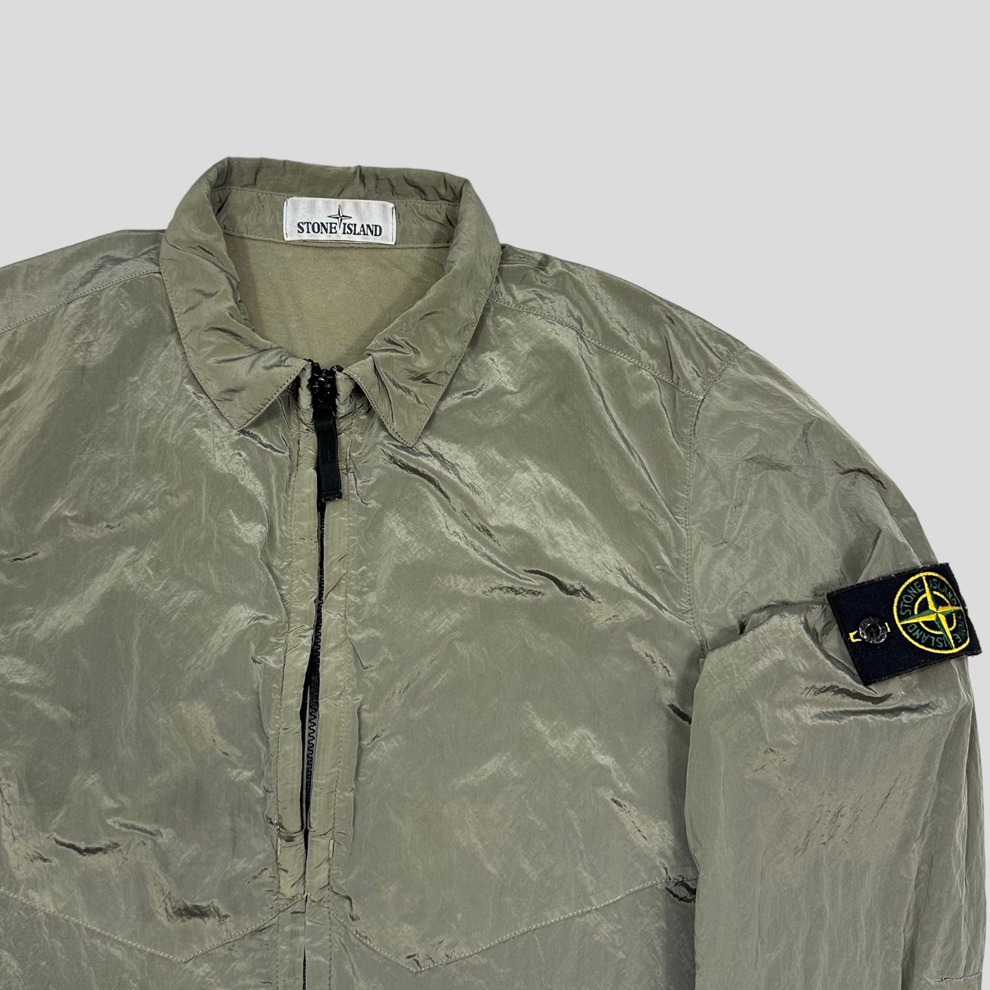 Stone Island Khaki Nylon Metal Overshirt Jacket - M - Known Source