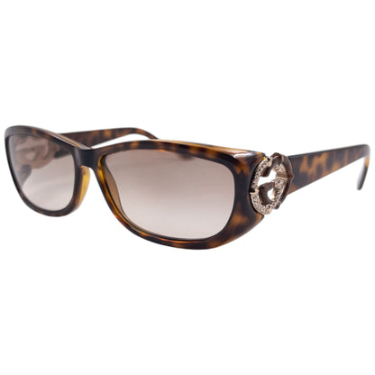 Vintage 2000s Gucci Diamanté Tortoise Shell Sunglasses | O/S, Brown