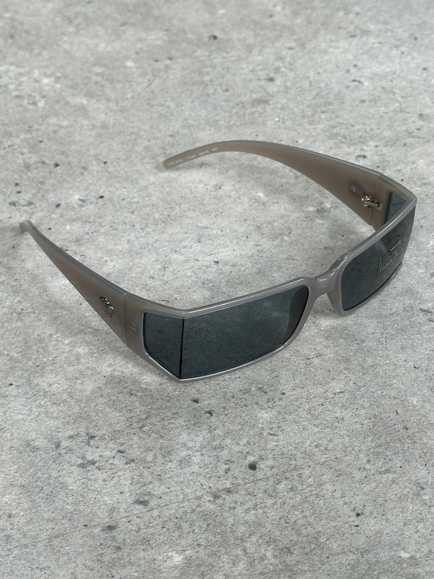 Versace 2000s Recangular Medusa Logo Sunglasses