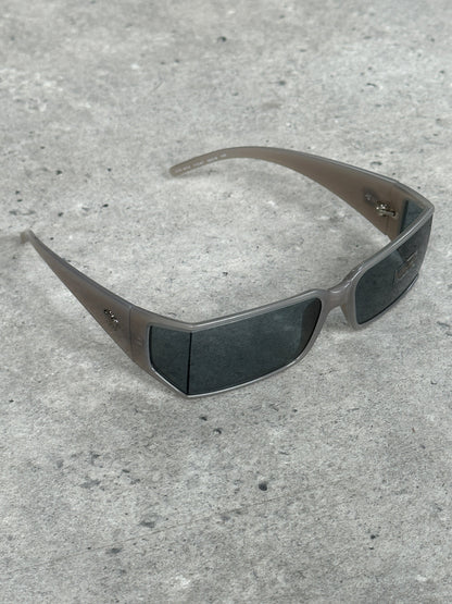 Versace 2000s Recangular Medusa Logo Sunglasses