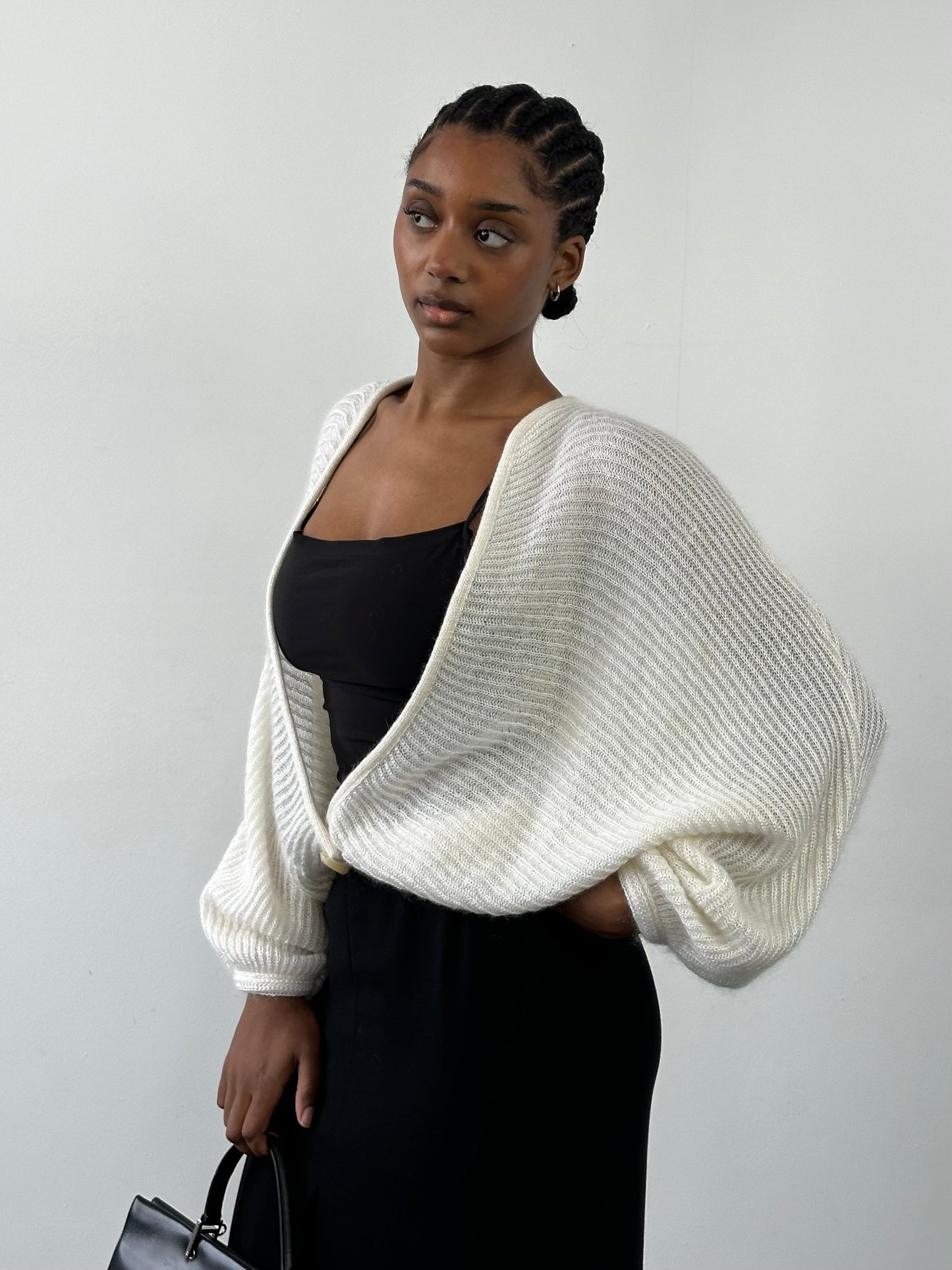 Italian Vintage 1990s Mohair Knitted Cardigan - M