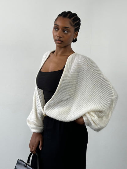 Italian Vintage 1990s Mohair Knitted Cardigan - M