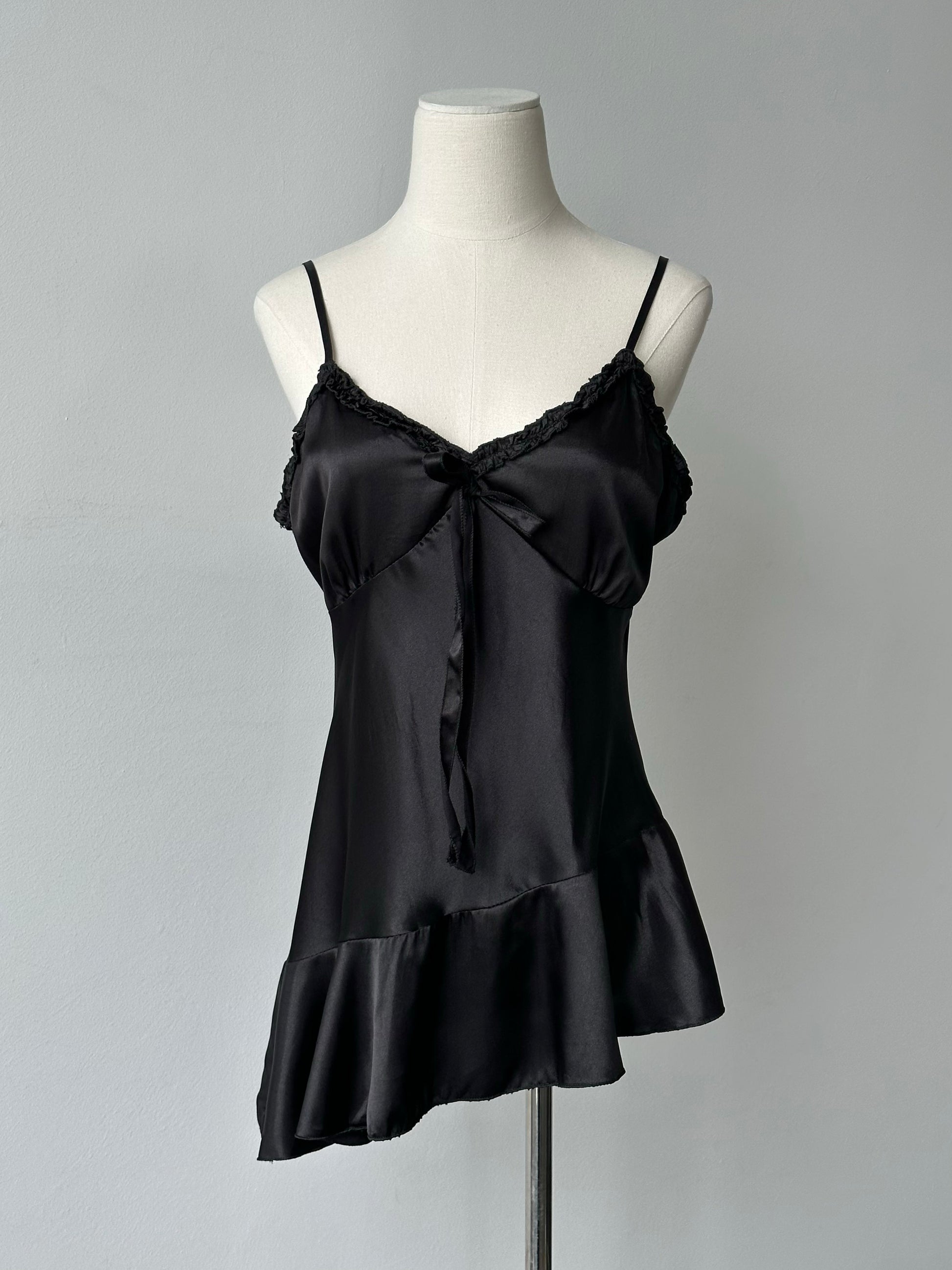 Vintage 1990s Silk Asymmetric Cami Top - M-L
