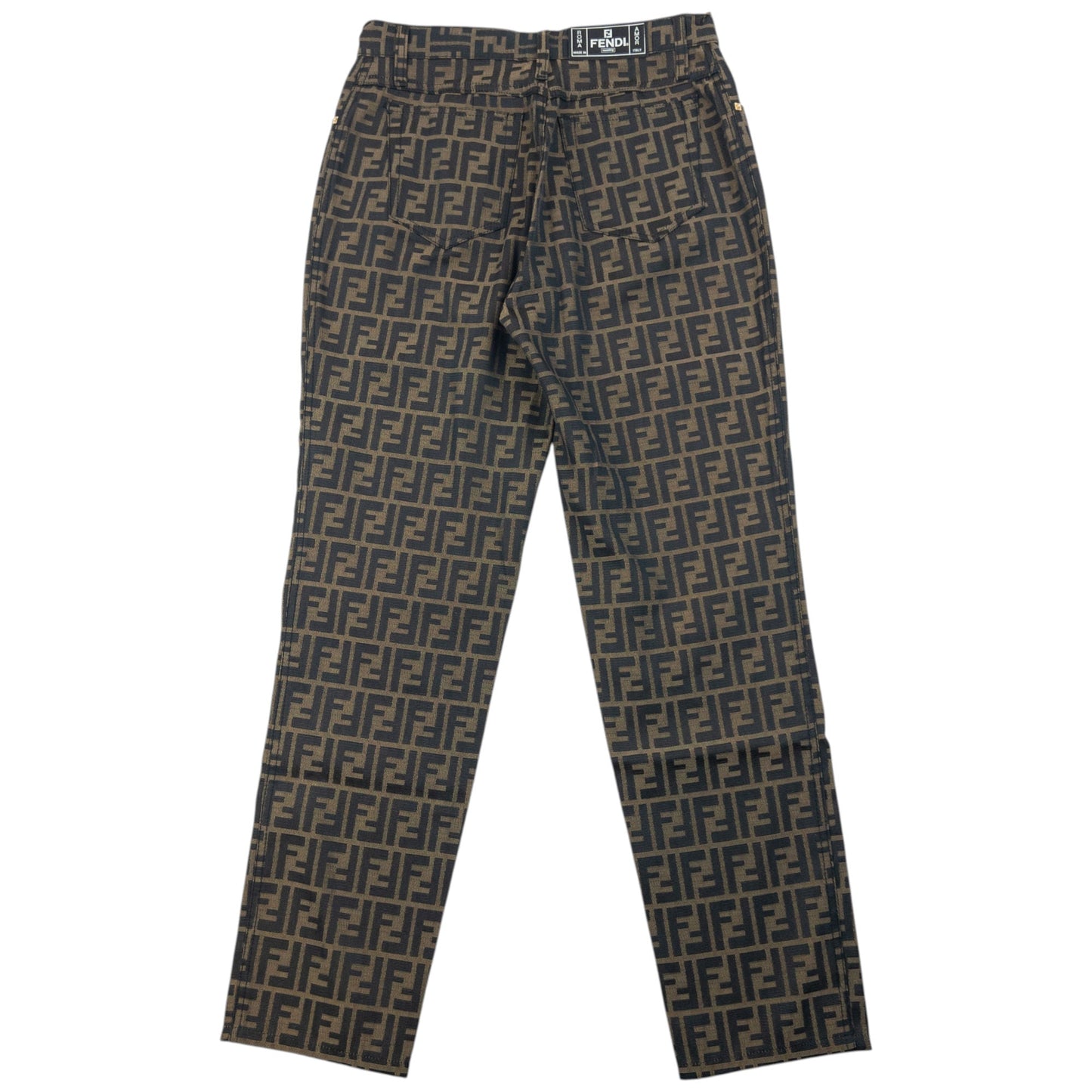 Vintage 90s Fendi Monogram Trousers Womens Size W27 | W27, Brown