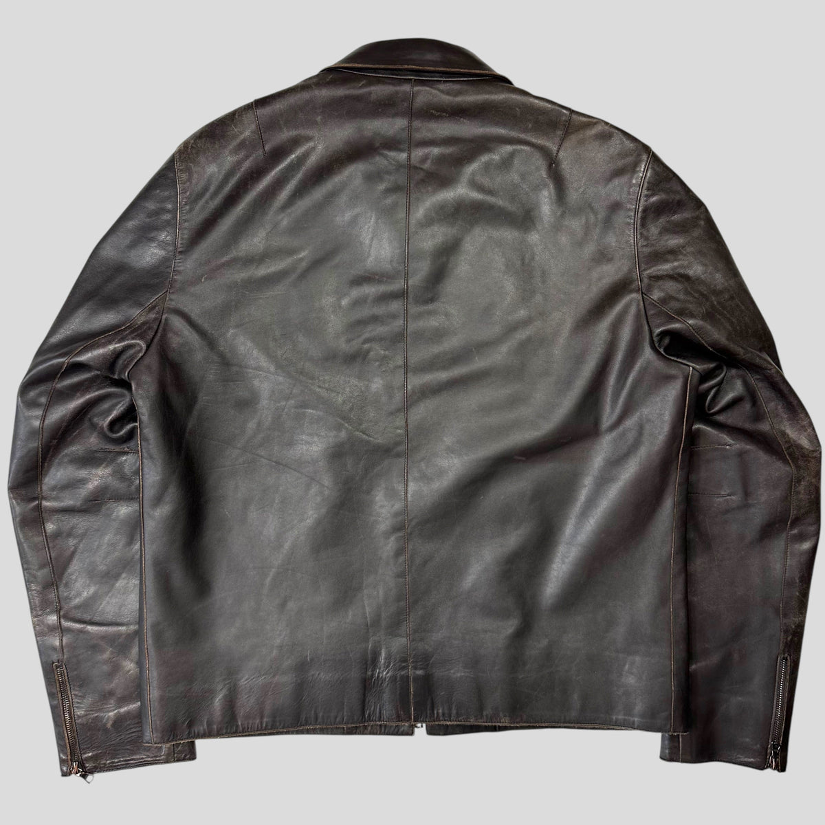 Neil Barrett AW00 Leather Moto Backpack Jacket - M/L | Large, Brown