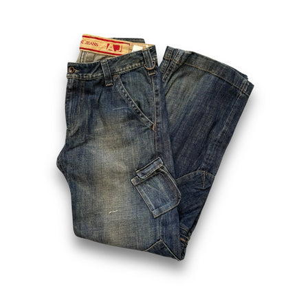 Armani Cargo Denim Jeans (34) | Default Title, Blue