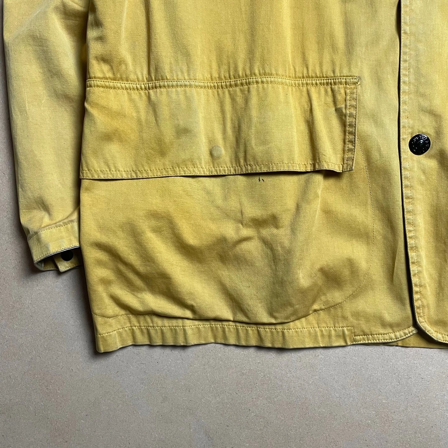 S/S 1990 Gold Yellow Hidden Reflective Collar Raso Gommato Safety Jacket