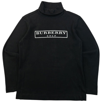Vintage 2000s Burberry Golf Turtleneck Jumper Womens Size M | Medium, Black