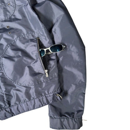 Moschino 00’s Cropped Ventilated Jacket M | Medium, Glossy Navy
