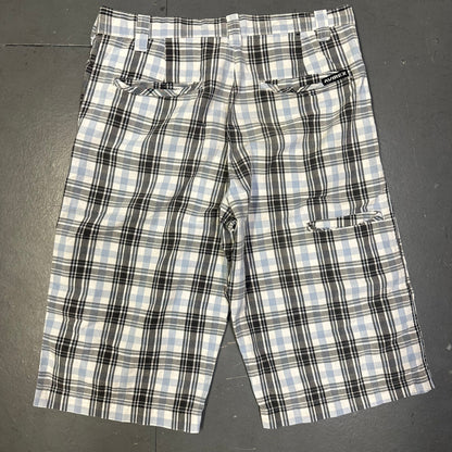 Avirex Plaid Shorts In Blue & White ( W30 ) - 1036 Emporium