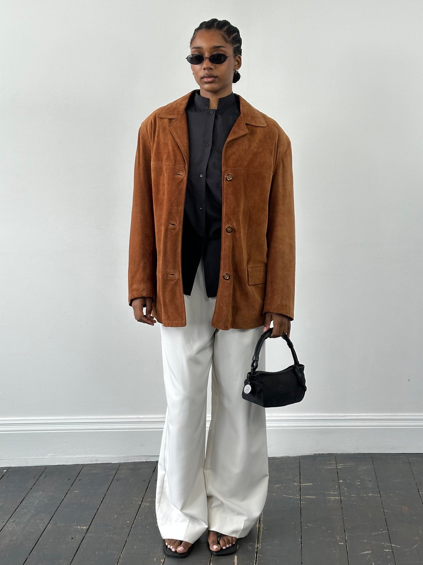 Italian Vintage 1990s Suede Jacket - L