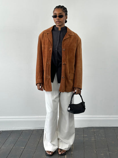 Italian Vintage 1990s Suede Jacket - L