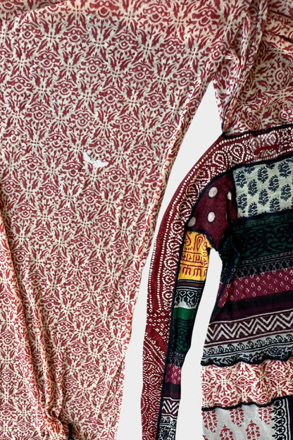 Jean Paul Gaultier Patchwork Maxi Printed Mesh Dress