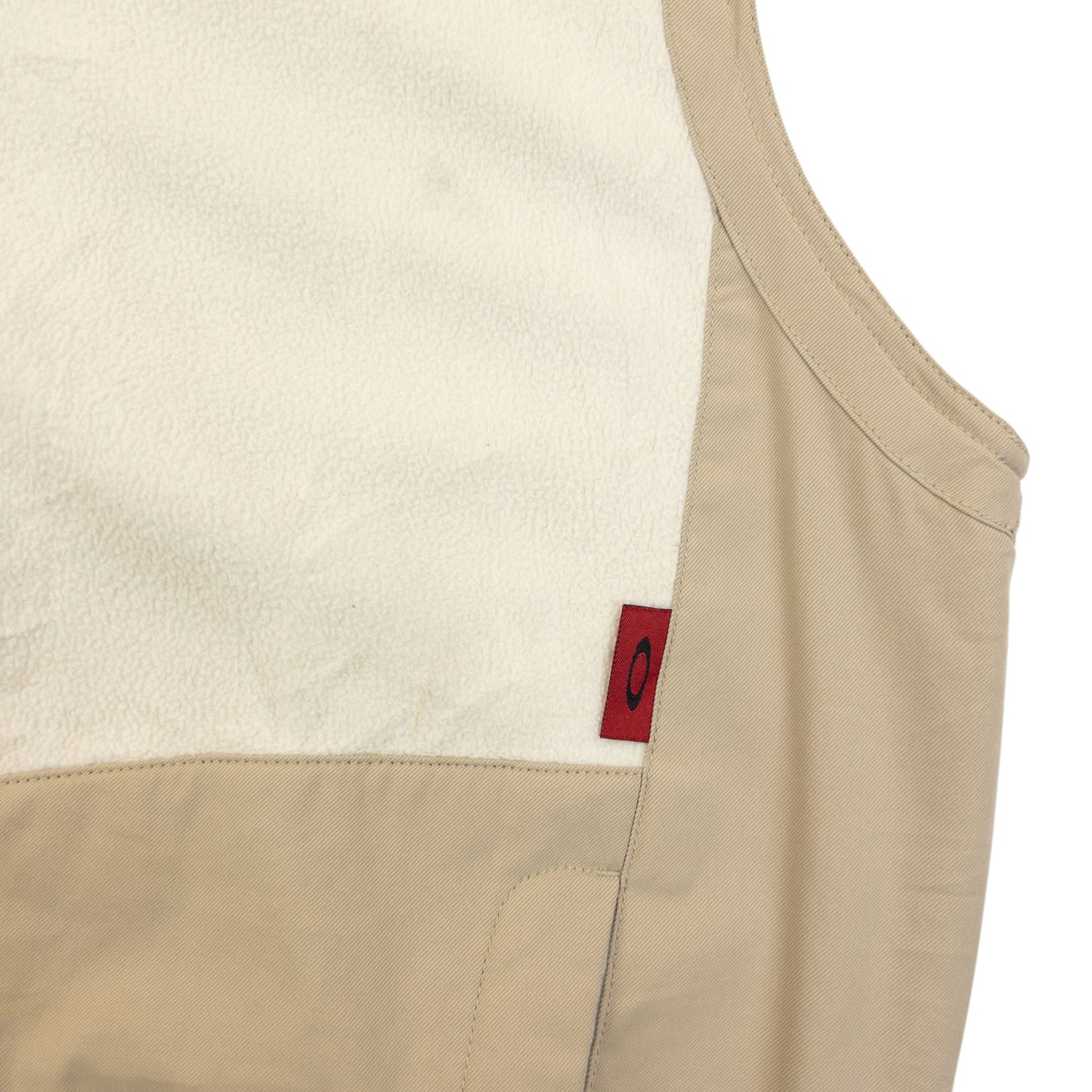 Vintage 90s Oakley Zip Up Fleece Gilet Size L | Large, Beige