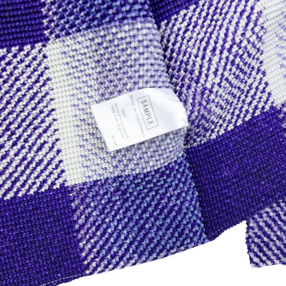 Vintage 90s Issey Miyake Checkered Zip Cardigan Womens SAMPLE Size S | Small, Purple