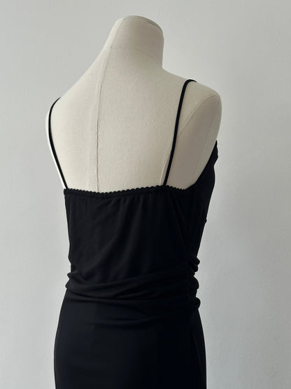 French Vintage 1990s Sheer Overlay Jumpsuit - S