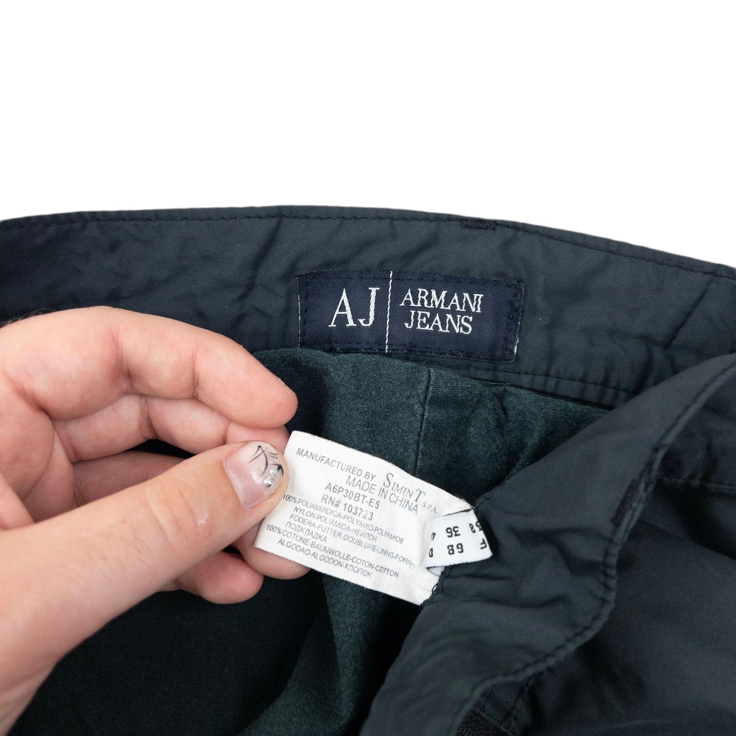 Vintage 2000s Armani Jeans Full Zip Trousers Size W30 | W30, Grey