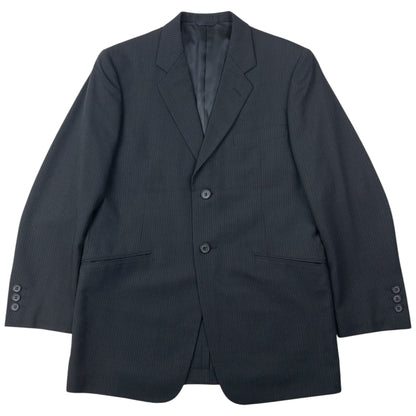 Vintage 90s Yohji Yamamoto D'Urban A.A.R Pinstripe Jacket & Trousers Suit Set Size S | Small, Black