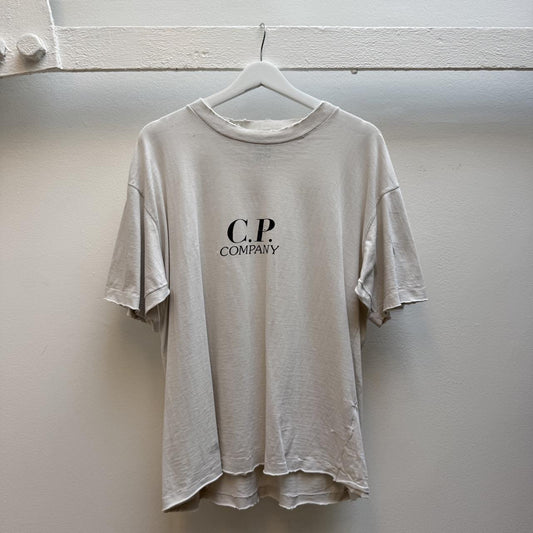 C.P. Company Vintage 1990s Relax Spellout T-Shirt – Off White (L) | Large, Multicoloured