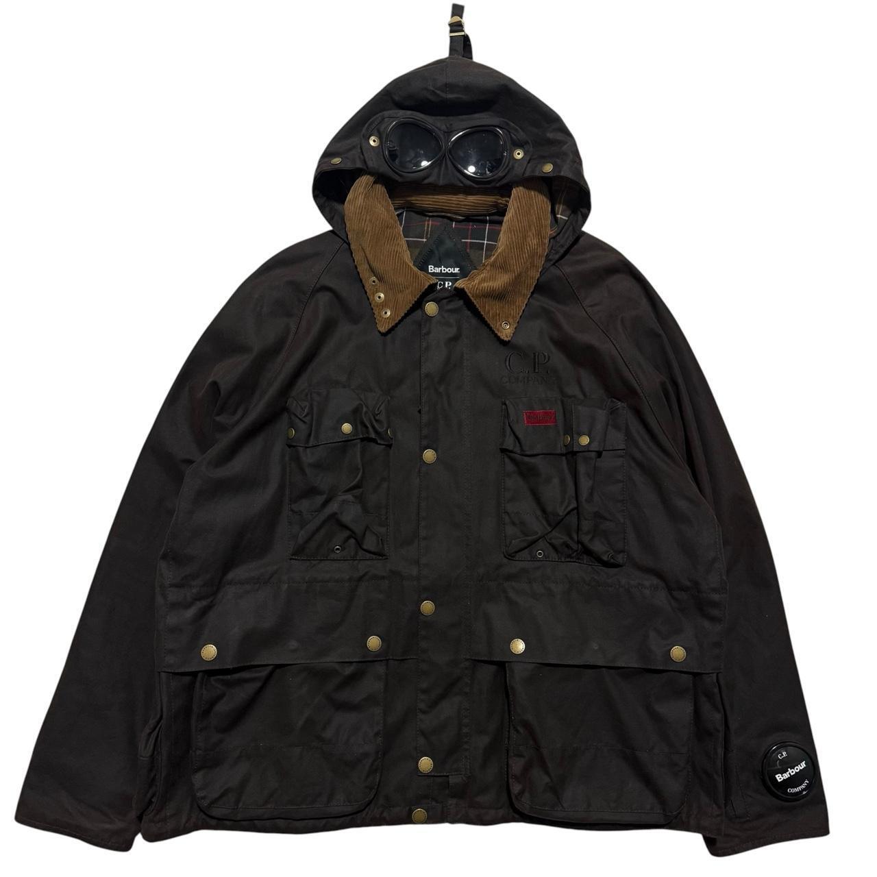 CP Company Barbour Wax Goggle Jacket | XXXL, Brown