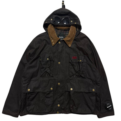 CP Company Barbour Wax Goggle Jacket | XXXL, Brown