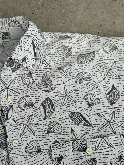 Christian Dior 1990s Cotton Resort Print Short Sleeve Shirt - XL