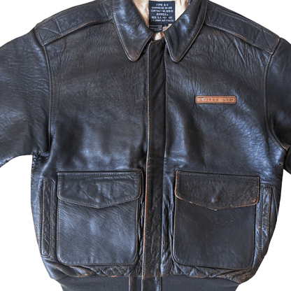 Avirex 'Visibility Perfect' 1988 A2 Leather Flight Jacket - S /M | S / M, Red