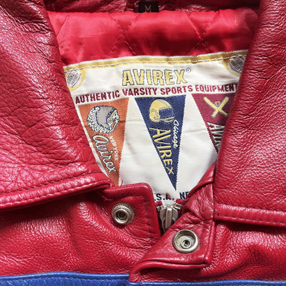 Avirex New York Lions Leather Varsity Jacket - M