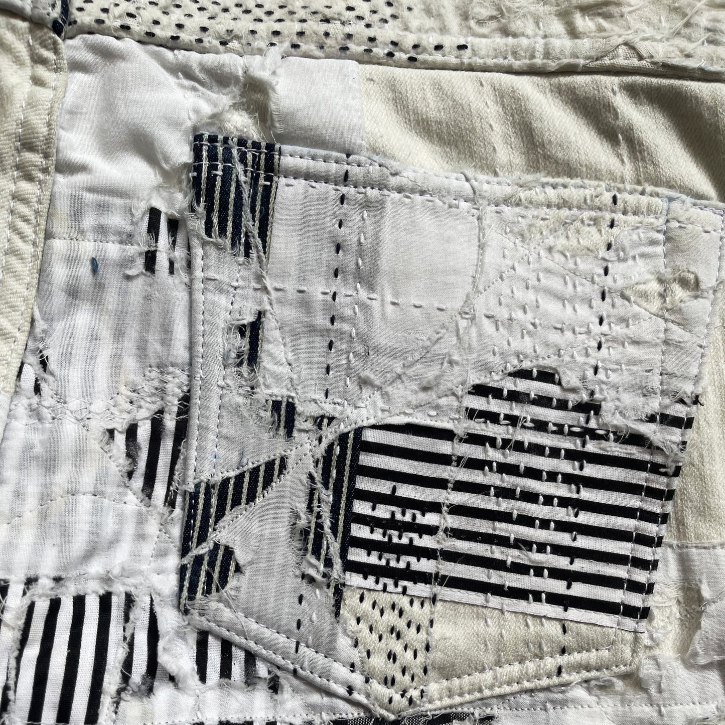 Boro Patchwork Distressed Jeans - W32"